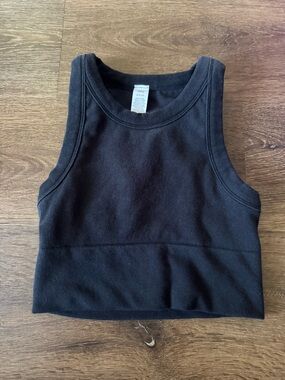 ALO Yoga Black Seamless Delight Crop Tank Top